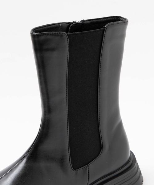 WEGO(ウィゴー)の「WEGO/ZIP付きサイドゴアブーツ(ブーツ・レディース・ブラック・LARGE/MEDIUM)」の6枚目の写真