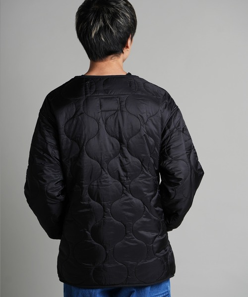 HOUSTON(ヒューストン)の「HOUSTON-LINER CUSTOM CHINA JACKET(ナイロンジャケット・メンズ・ブラック/カーキ・L/XL)」の8枚目の写真