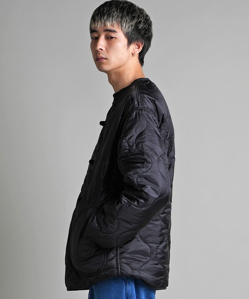 HOUSTON(ヒューストン)の「HOUSTON-LINER CUSTOM CHINA JACKET(ナイロンジャケット・メンズ・ブラック/カーキ・L/XL)」の7枚目の写真