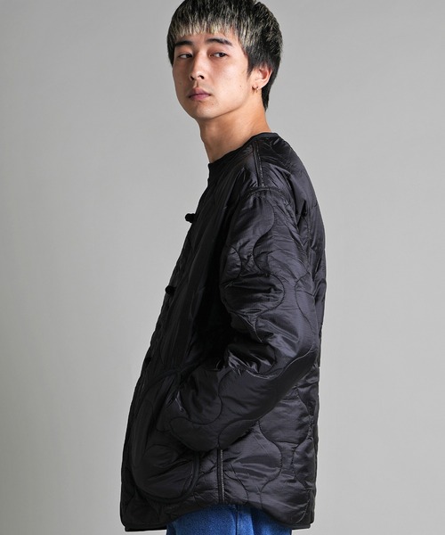 HOUSTON(ヒューストン)の「HOUSTON-LINER CUSTOM CHINA JACKET(ナイロンジャケット・メンズ・ブラック/カーキ・L/XL)」の6枚目の写真