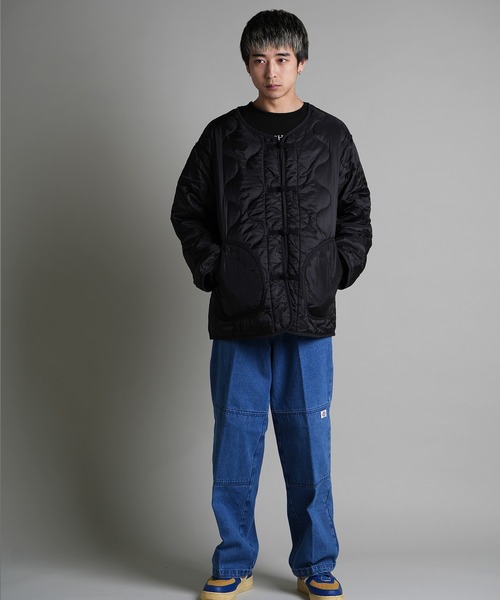 HOUSTON(ヒューストン)の「HOUSTON-LINER CUSTOM CHINA JACKET(ナイロンジャケット・メンズ・ブラック/カーキ・L/XL)」の12枚目の写真