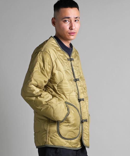 HOUSTON(ヒューストン)の「HOUSTON-LINER CUSTOM CHINA JACKET(ナイロンジャケット・メンズ・ブラック/カーキ・L/XL)」の20枚目の写真