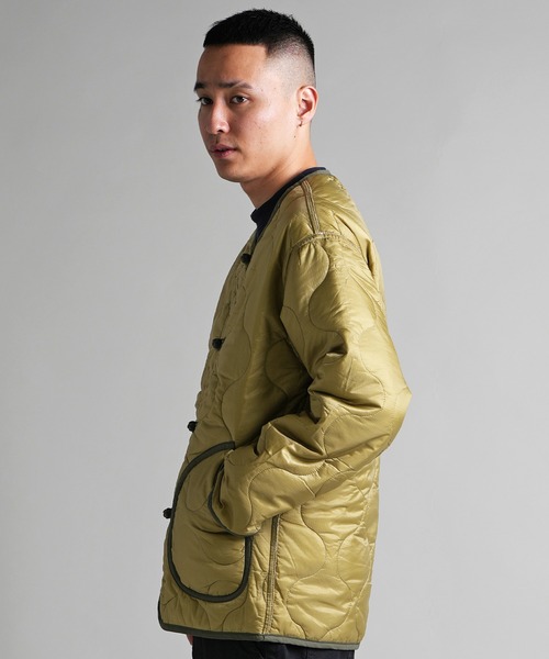 HOUSTON(ヒューストン)の「HOUSTON-LINER CUSTOM CHINA JACKET(ナイロンジャケット・メンズ・ブラック/カーキ・L/XL)」の18枚目の写真