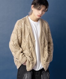 NULL（ヌル）の「【NULL】透かし編みニット カーディガン（カーディガン/ボレロ）」