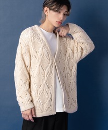 NULL（ヌル）の「【NULL】透かし編みニット カーディガン（カーディガン/ボレロ）」
