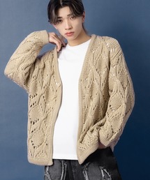 NULL（ヌル）の「【NULL】透かし編みニット カーディガン（カーディガン/ボレロ）」