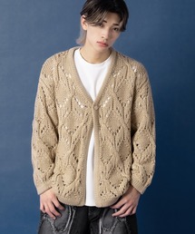 NULL（ヌル）の「【NULL】透かし編みニット カーディガン（カーディガン/ボレロ）」