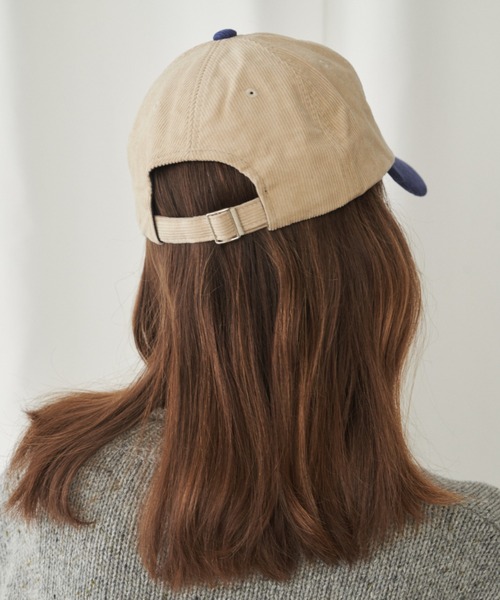 GIUNON(ジウノン)の「couduroy cap / コーデュロイキャップ(キャップ・レディース・ベージュ/グレー・FREE)」の5枚目の写真