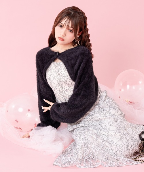  PARTY 完売品 キャミワンピース 6周年記念アイテム】ふわふわニット＋レースキャミワンピース
