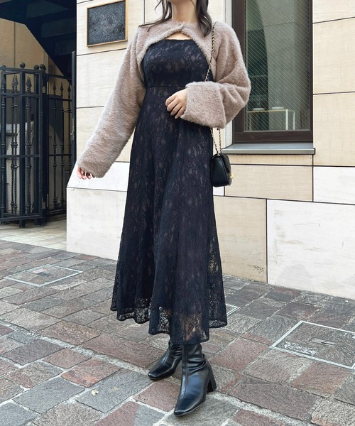 6周年記念アイテム】ふわふわニット＋レースキャミワンピース