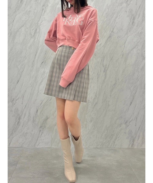 dazzlin（ダズリン）の「【セットアップ対応】レイヤーハイウエストミニスカート（スカート・レディース・アイボリー/グレー/その他1/ピンク・SMALL/MEDIUM）」の17枚目の写真