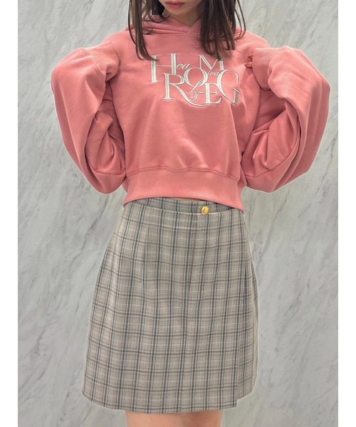 dazzlin（ダズリン）の「【セットアップ対応】レイヤーハイウエストミニスカート（スカート・レディース・アイボリー/グレー/その他1/ピンク・SMALL/MEDIUM）」の16枚目の写真