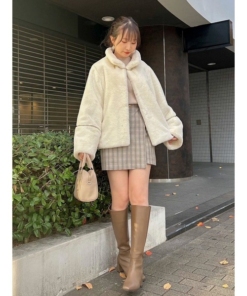 dazzlin（ダズリン）の「【セットアップ対応】レイヤーハイウエストミニスカート（スカート・レディース・アイボリー/グレー/その他1/ピンク・SMALL/MEDIUM）」の15枚目の写真