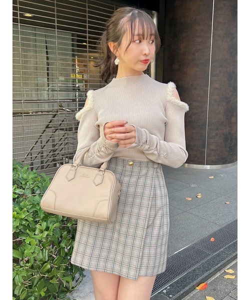 dazzlin（ダズリン）の「【セットアップ対応】レイヤーハイウエストミニスカート（スカート・レディース・アイボリー/グレー/その他1/ピンク・SMALL/MEDIUM）」の14枚目の写真