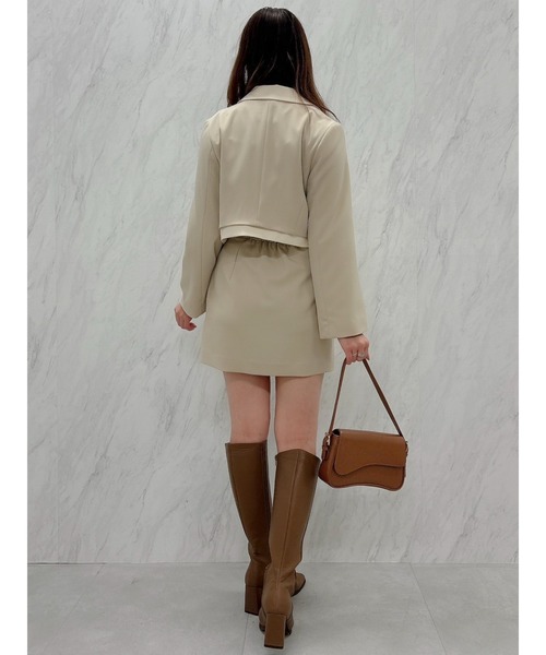 dazzlin（ダズリン）の「【セットアップ対応】レイヤーハイウエストミニスカート（スカート・レディース・アイボリー/グレー/その他1/ピンク・SMALL/MEDIUM）」の21枚目の写真