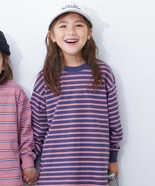 devirock（デビロック）の「綿100% お洗濯してもよれにくい ビッグシルエット 袖リブ ボーダー 長袖Tシャツ（Tシャツ/カットソー・キッズ・その他3/その他5/その他4/その他1/その他2/その他6/その他7/その他9/その他8/その他10/その他11/その他15/その他14/その他13/その他12/その他18/その他17/その他16/その他19・100cm/80ｃｍ/110cm/120cm/150cm/140cm/90cm/160cm/130cm）」の13枚目の写真