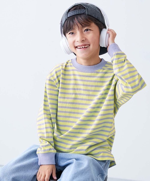 devirock（デビロック）の「綿100% お洗濯してもよれにくい ビッグシルエット 袖リブ ボーダー 長袖Tシャツ（Tシャツ/カットソー・キッズ・その他3/その他5/その他4/その他1/その他2/その他6/その他7/その他9/その他8/その他10/その他11/その他15/その他14/その他13/その他12/その他18/その他17/その他16/その他19・100cm/80ｃｍ/110cm/120cm/150cm/140cm/90cm/160cm/130cm）」の19枚目の写真