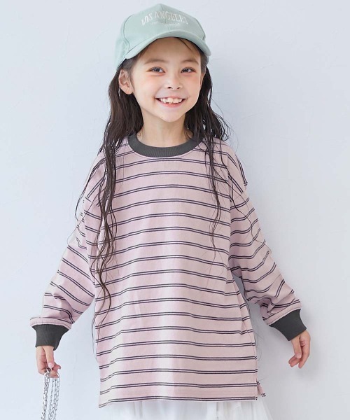 devirock(デビロック)の「綿100% お洗濯してもよれにくい ビッグシルエット 袖リブ ボーダー 長袖Tシャツ(Tシャツ/カットソー・キッズ・その他3/その他5/その他4/その他1/その他2/その他6/その他7/その他9/その他8/その他10/その他11/その他15/その他14/その他13/その他12/その他18/その他17/その他16/その他19/その他24/その他23/その他20/その他22/その他21・100cm/80cm/110cm/120cm/150cm/140cm/90cm/160cm/130cm)」の22枚目の写真