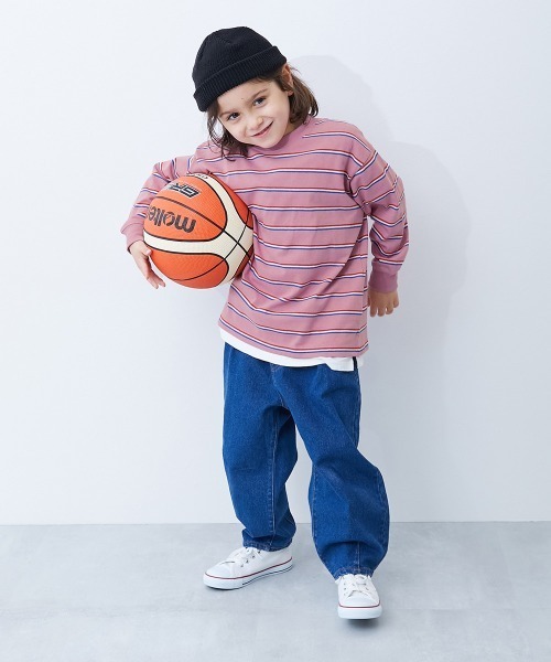 devirock（デビロック）の「綿100% お洗濯してもよれにくい ビッグシルエット 袖リブ ボーダー 長袖Tシャツ（Tシャツ/カットソー・キッズ・その他3/その他5/その他4/その他1/その他2/その他6/その他7/その他9/その他8/その他10/その他11/その他15/その他14/その他13/その他12/その他18/その他17/その他16/その他19・100cm/80ｃｍ/110cm/120cm/150cm/140cm/90cm/160cm/130cm）」の22枚目の写真