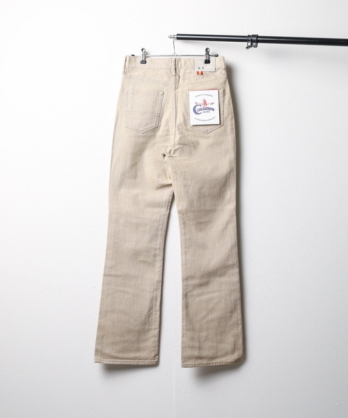 CIMARRON(シマロン)の「《CIMARRON JEANS》 COLOR DENIM FLARE(デニムパンツ・レディース・オレンジ/ベージュ・25/26)」の3枚目の写真
