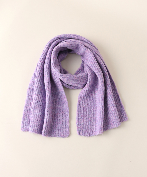 B.C STOCK(ベーセーストック)の「ニットムジマフラー(マフラー・レディース・ベージュ/ピンク/チャコールグレー/ブルー・FREE)」の1枚目の写真
