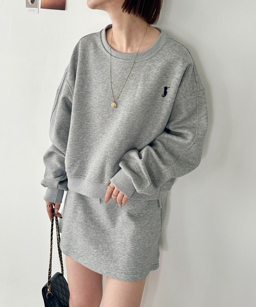 CLEA（クレア）の「【2点SET】スウェットミニスカートセットアップ（セットアップ・レディース・ブラック/グレー・FREE）」の21枚目の写真