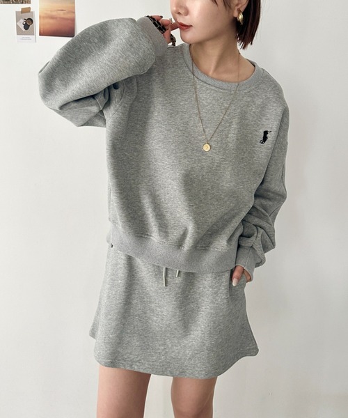 CLEA（クレア）の「【2点SET】スウェットミニスカートセットアップ（セットアップ・レディース・ブラック/グレー・FREE）」の20枚目の写真