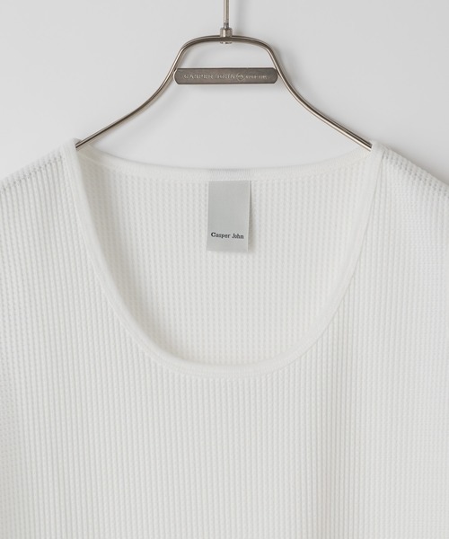 CASPER JOHN(キャスパージョン)の「Waffle layered tank top/ワッフルレイヤードタンクトップ(タンクトップ・メンズ・ベージュ/テラコッタ/ブラウン/ホワイト/グレイッシュブルー/グレー/ブラック/アイボリー/ライトグレー/ピンク・LARGE/MEDIUM/SMALL/X-SMALL)」の13枚目の写真