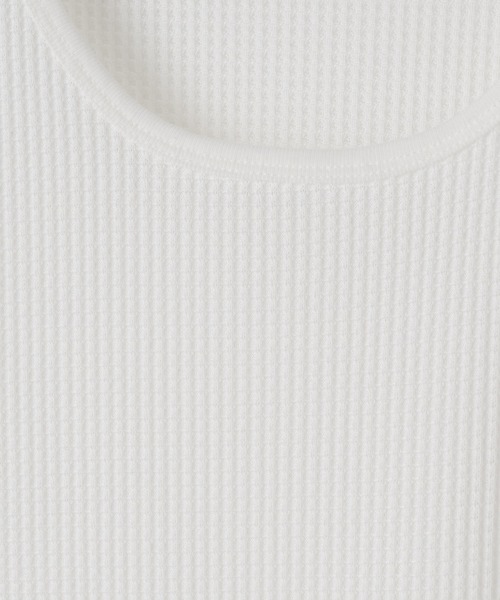 CASPER JOHN(キャスパージョン)の「Waffle layered tank top/ワッフルレイヤードタンクトップ(タンクトップ・メンズ・ベージュ/テラコッタ/ブラウン/ホワイト/グレイッシュブルー/グレー/ブラック/アイボリー/ライトグレー/ピンク・LARGE/MEDIUM/SMALL/X-SMALL)」の16枚目の写真