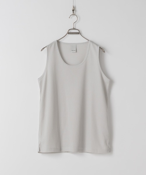 CASPER JOHN(キャスパージョン)の「Waffle layered tank top/ワッフルレイヤードタンクトップ(タンクトップ・メンズ・ベージュ/テラコッタ/ブラウン/ホワイト/グレイッシュブルー/グレー/ブラック/アイボリー/ライトグレー/ピンク・LARGE/MEDIUM/SMALL/X-SMALL)」の17枚目の写真