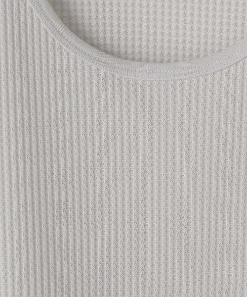 CASPER JOHN(キャスパージョン)の「Waffle layered tank top/ワッフルレイヤードタンクトップ(タンクトップ・メンズ・ベージュ/テラコッタ/ブラウン/ホワイト/グレイッシュブルー/グレー/ブラック/アイボリー/ライトグレー/ピンク・LARGE/MEDIUM/SMALL/X-SMALL)」の19枚目の写真