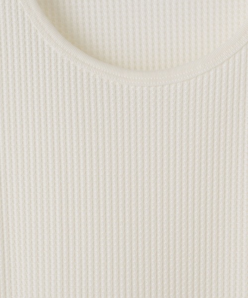 CASPER JOHN(キャスパージョン)の「Waffle layered tank top/ワッフルレイヤードタンクトップ(タンクトップ・メンズ・ベージュ/テラコッタ/ブラウン/ホワイト/グレイッシュブルー/グレー/ブラック/アイボリー/ライトグレー/ピンク・LARGE/MEDIUM/SMALL/X-SMALL)」の22枚目の写真
