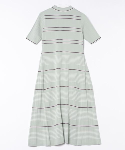 FURFUR（ファーファー）の「ボーダーニットポロワンピース（ワンピース・レディース・ブラック/ピンク/ミント・FREE）」の4枚目の写真