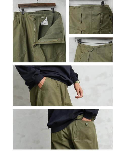 WAIPER.inc(ワイパーインク)の「米軍 U.S.NAVY コールドウェザー A-2 デッキパンツ WAIPER.inc ワイパーインク【WP124】(その他パンツ・メンズ・オリーブ/ブラック・S/M/L/XL/XXL)」の10枚目の写真