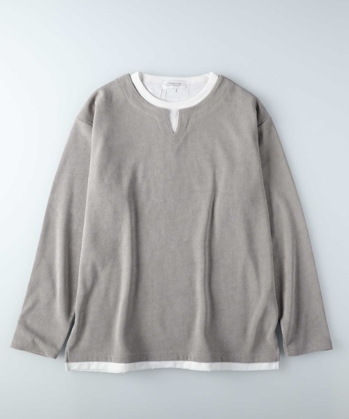 Right-on(ライトオン)の「カットコールキーネックロンT(Tシャツ/カットソー・メンズ・ダークグリーン/グレー/ホワイト/ネイビー・L/M/XL)」の21枚目の写真