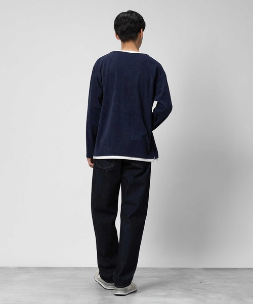 Right-on(ライトオン)の「カットコールキーネックロンT(Tシャツ/カットソー・メンズ・ダークグリーン/グレー/ホワイト/ネイビー・L/M/XL)」の8枚目の写真