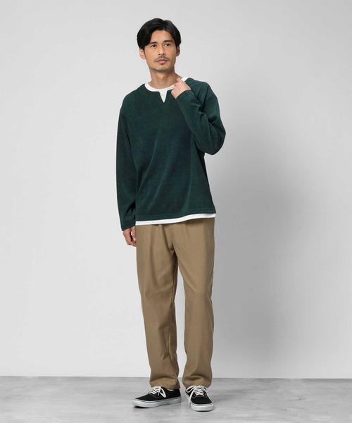 Right-on(ライトオン)の「カットコールキーネックロンT(Tシャツ/カットソー・メンズ・ダークグリーン/グレー/ホワイト/ネイビー・L/M/XL)」の9枚目の写真