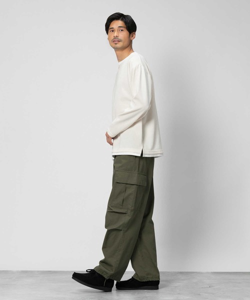 Right-on(ライトオン)の「カットコールキーネックロンT(Tシャツ/カットソー・メンズ・ダークグリーン/グレー/ホワイト/ネイビー・L/M/XL)」の13枚目の写真