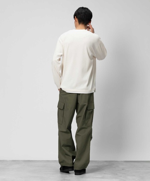 Right-on(ライトオン)の「カットコールキーネックロンT(Tシャツ/カットソー・メンズ・ダークグリーン/グレー/ホワイト/ネイビー・L/M/XL)」の14枚目の写真