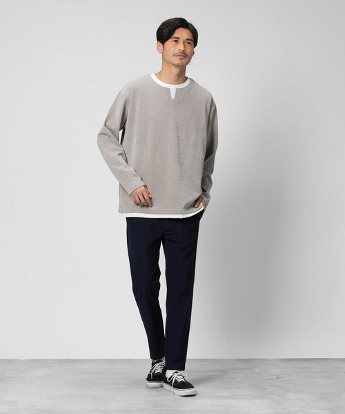 Right-on(ライトオン)の「カットコールキーネックロンT(Tシャツ/カットソー・メンズ・ダークグリーン/グレー/ホワイト/ネイビー・L/M/XL)」の15枚目の写真