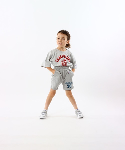 Champion(チャンピオン)の「【Champion/チャンピオン】キッズ スウェットショーツ(スウェットパンツ・キッズ・オートミール/ブラック/グレー・100/110/120/130/140/150/160)」の1枚目の写真