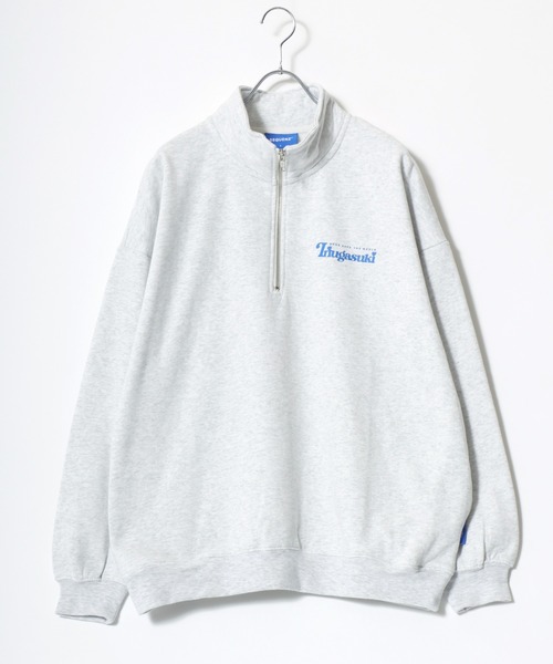 SEQUENZ(シークエンズ)の「Inugasuki/イヌガスキ 裏起毛 バックフォトプリント スウェット ハーフジップ トレーナー レディース メンズ(スウェット・レディース・アッシュグレー/ブラック系その他/ホワイト系その他2・L/LL/M)」の6枚目の写真