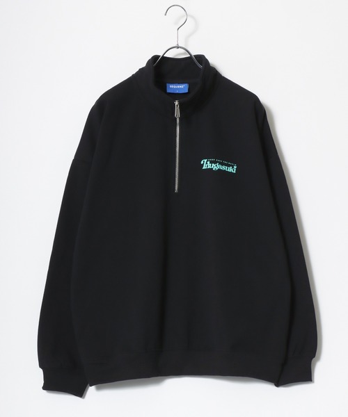 SEQUENZ(シークエンズ)の「Inugasuki/イヌガスキ 裏起毛 バックフォトプリント スウェット ハーフジップ トレーナー レディース メンズ(スウェット・レディース・アッシュグレー/ブラック系その他/ホワイト系その他2・L/LL/M)」の8枚目の写真