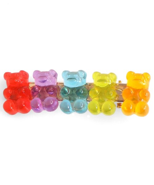 algy（アルジー）の「くまヘアピン（ヘアピン・キッズ・レッド/ネイビー・FREE）」の2枚目の写真