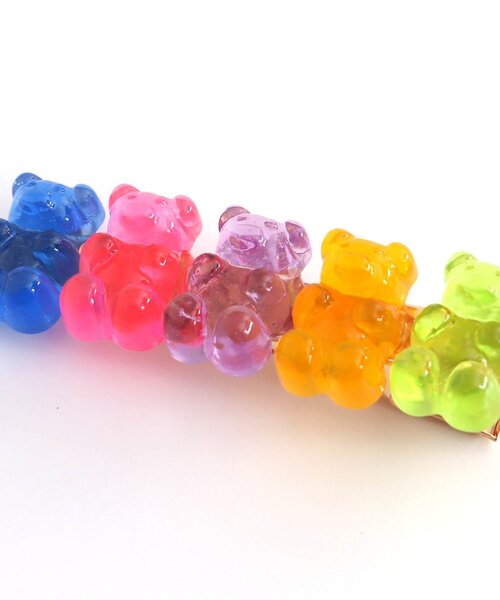 algy（アルジー）の「くまヘアピン（ヘアピン・キッズ・レッド/ネイビー・FREE）」の5枚目の写真