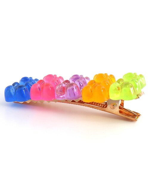 algy（アルジー）の「くまヘアピン（ヘアピン・キッズ・レッド/ネイビー・FREE）」の6枚目の写真