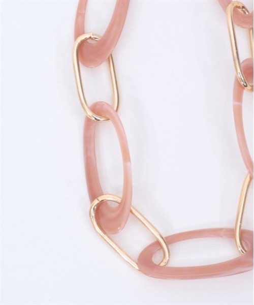 axes femme（アクシーズファム）の「オーバルアクセントネックレス（ネックレス・レディース・ピンク/サックスブルー/ブラック・FREE）」の9枚目の写真