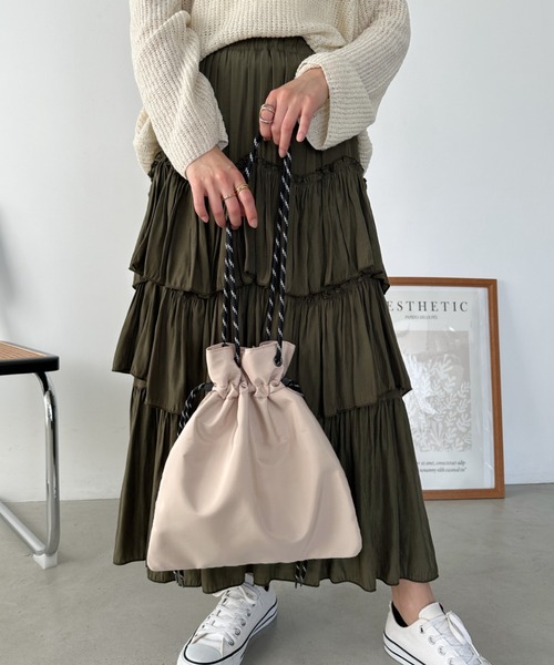 セール】ナイロンショルダー巾着バッグ（ショルダーバッグ