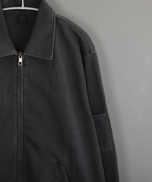 VIBGYOR（ヴィブジョー）の「ピグメント加工 裏毛スウェット ZIP ジャケット（その他アウター・メンズ・ダークブルー/ベージュ/ブラック・LARGE/MEDIUM）」の12枚目の写真