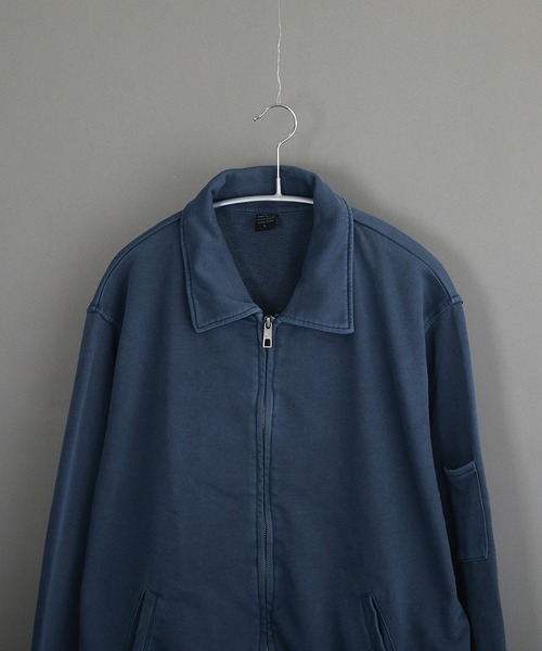 VIBGYOR（ヴィブジョー）の「ピグメント加工 裏毛スウェット ZIP ジャケット（その他アウター・メンズ・ダークブルー/ベージュ/ブラック・LARGE/MEDIUM）」の15枚目の写真